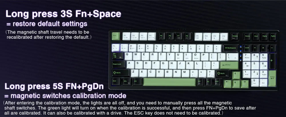 AULA F98X Magnetic Switch Gaming Mechanical Keyboard 3/5 Pin Hotswap RGB Customized PBT Keycaps Adjustable Trigger for E-Sports